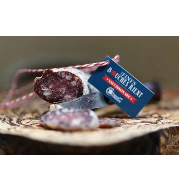SAUCISSONS PUR PORC sans nitrite. Viande en ligne, salaisons et viandes séchées en ligne. Idéal planches de charcuterie.